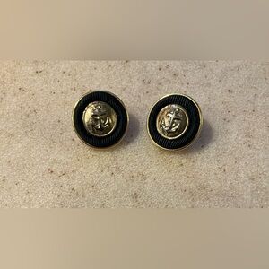 Gold and Navy BluebAnchor Earrings